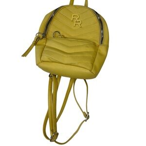 Rampage Mustard Backpack with Chevron Pattern